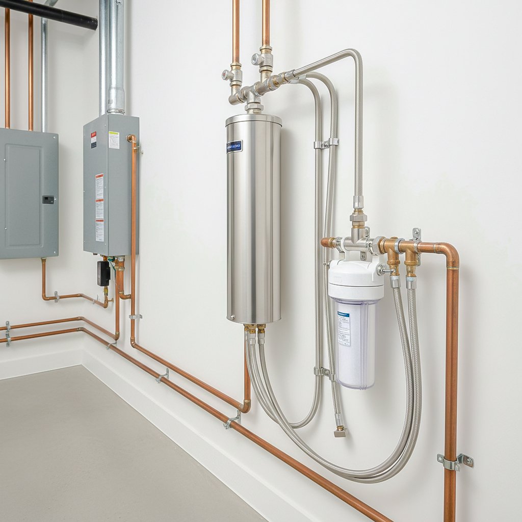 high detail image of a salt free water conditioning system