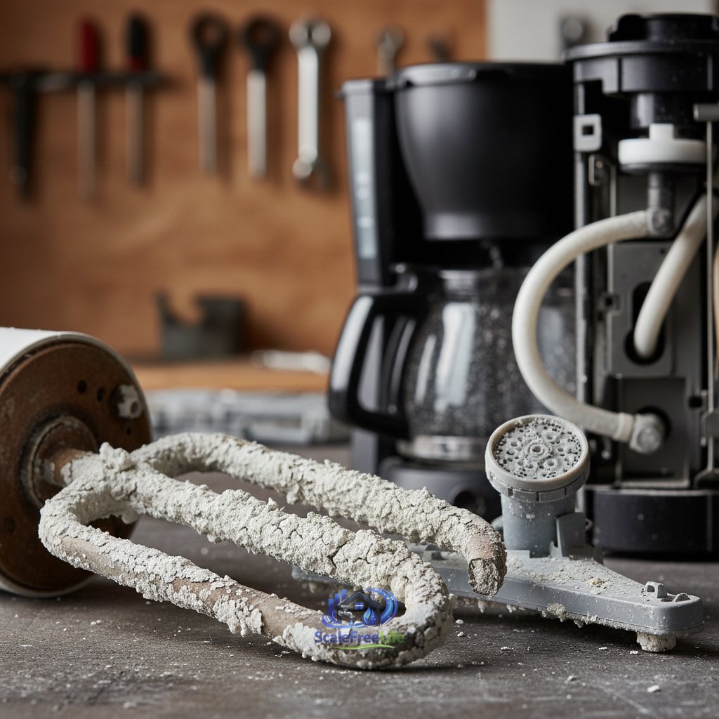 hard water scale damage heating element